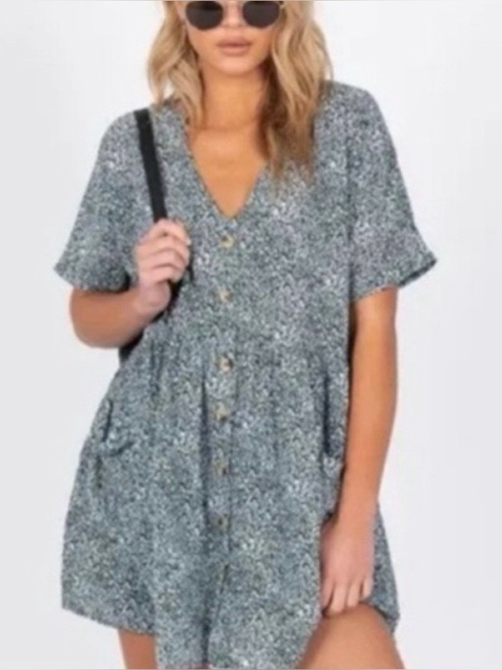 Princess Polly Floral Button‎ Mini Dress